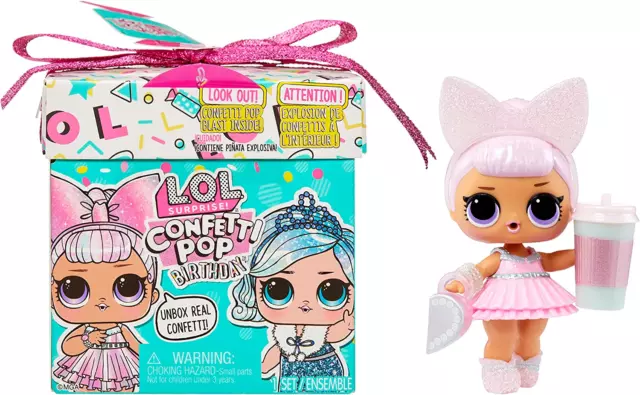 LOL Surprise Pop Birthday - Limited Edition Collectable Doll with 8 Confetti in