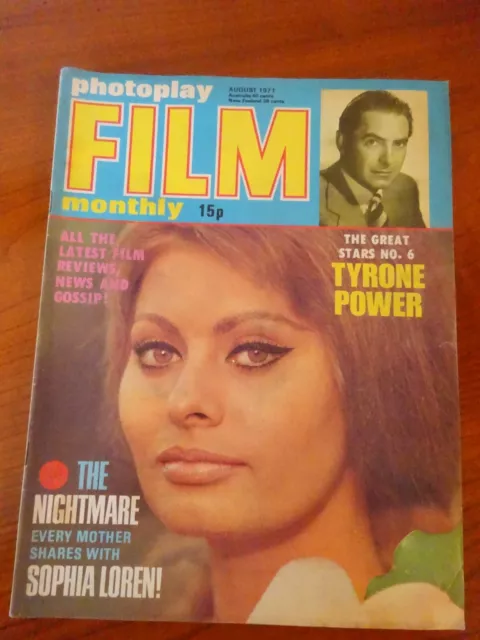 Photoplay FILM Monthly - August 1971 - A VINTAGE COLLECTABLE MAGAZINE - RARE
