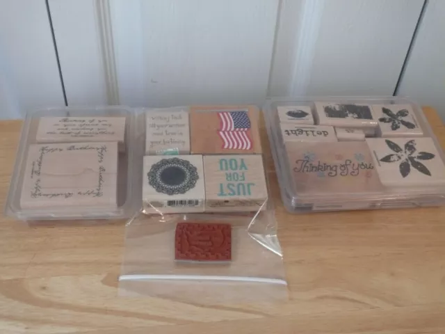 Birthday-Patriotic Stamps - Three Sets with 13 Stamps --  Thinking of You -- Flo