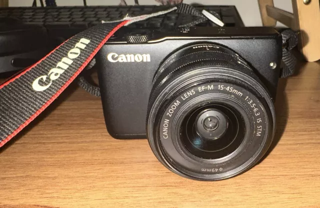 Canon EOS M10 DSLR Camera with 15-45mm IS STM Lens - Black