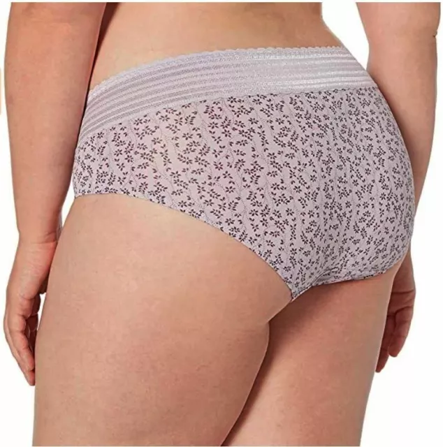 Warners No Pinching No Problem Lace Trim Hipster Panty 5609J Print, 10 3XL XXXL 2