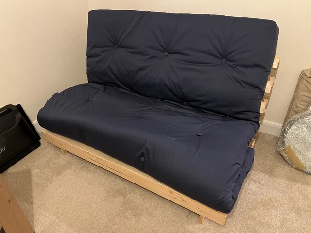 KYOTO MITO 2 Seater Futon Sofa Bed Navy Blue 70.00 PicClick UK