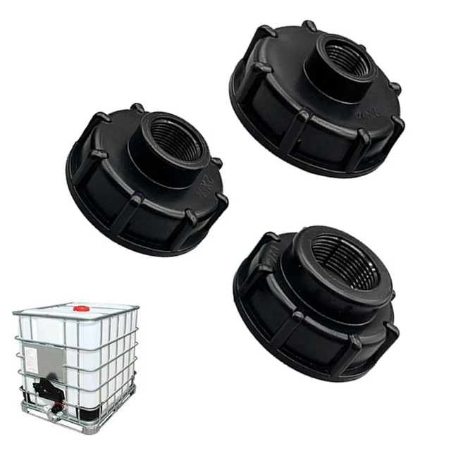Robinet De Vidange IBC 1000L Avec Adaptateur 3/4" - Alliage De Zinc, Filetage S60x6, étanche