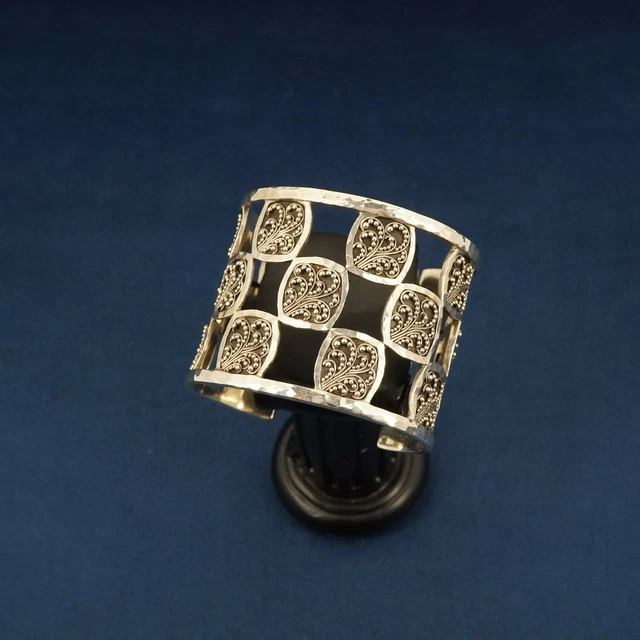 Lois Hill Hammered Filigree Sterling Silver Cuff - Free Shipping USA Lois Hill Hammered Filigree Sterling Silver Cuff - Free Shipping USA