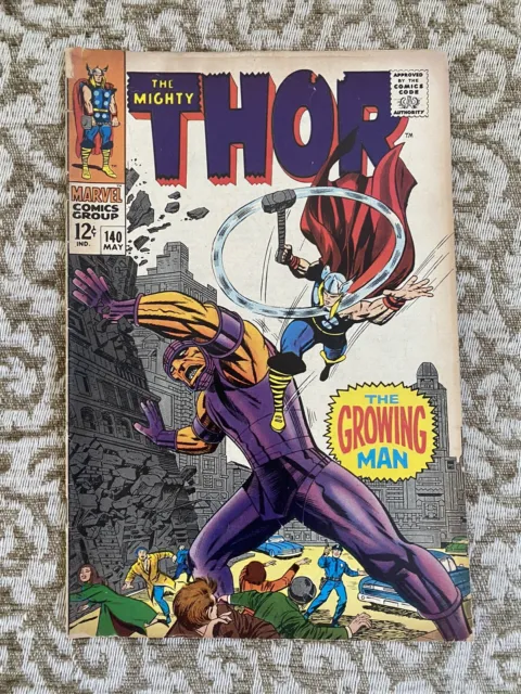 The Mighty Thor #140 1967 Marvel Comics 1st Appearance Growing Man