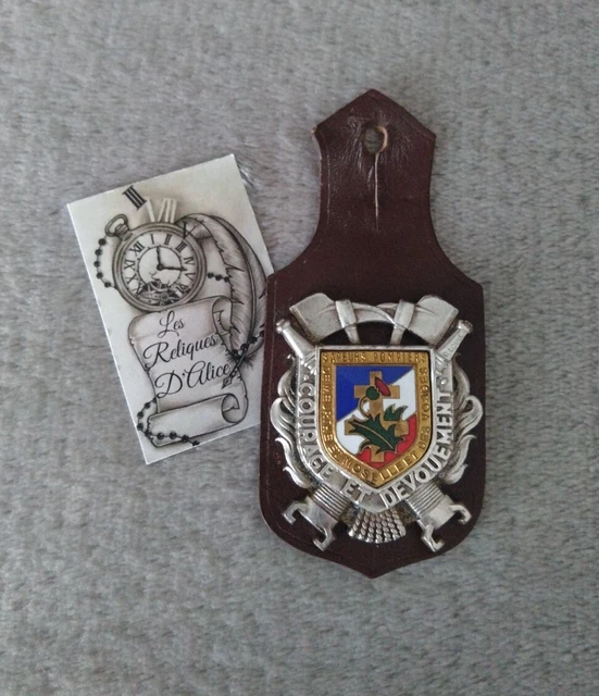 INSIGNE MILITAIRE pucelle 1° REGIMENT DRAGONS A. BERTRAND EUR 6,00 - FR