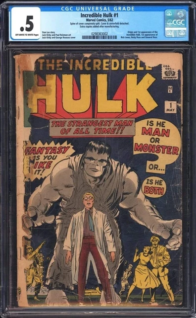 Incredible Hulk #1 Cgc .5 Off-White To White Pages Marvel Comics 1962