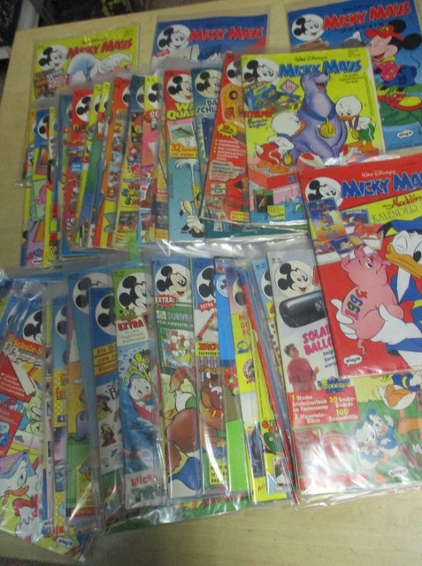 67 x Micky Maus Comic Hefte MIT EXTRA / BEILAGEN 1991 bis 1995 Ehapa