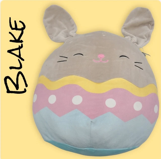 SQUISHMALLOW KELLYTOY BLAKE the Gray Bunny Easter 12" Plush Doll Toy £
