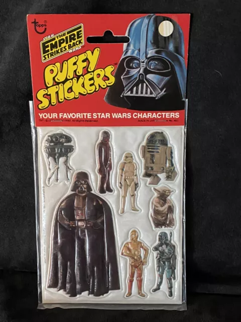 Vintage Star Wars The Empire Strikes Back Puffy Stickers/Darth Vader/Boba Fett