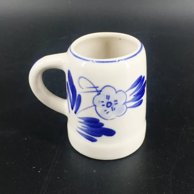 Vintage Delft Blue Holland Windmill Collectible Shot Glass Mini Mug Hand Painted 2