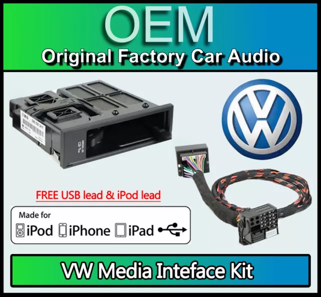 Prise multimédia VW Interface Media-IN USB, MP3 et iPod d'origine.