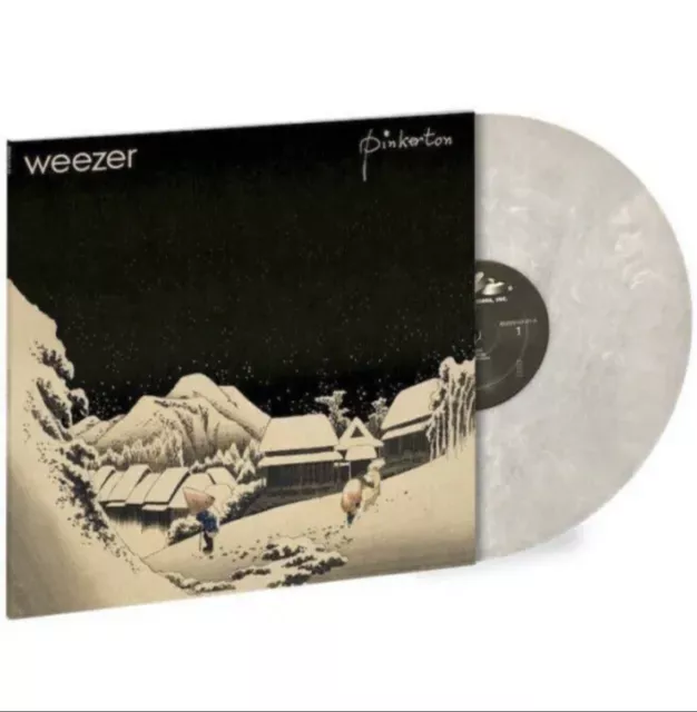 New And Sealed Weezer Pinkerton Clear Opaque White Marble Color Vinyl LP Record