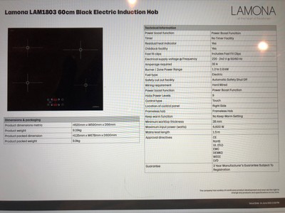 lamona lam1803 induction hob