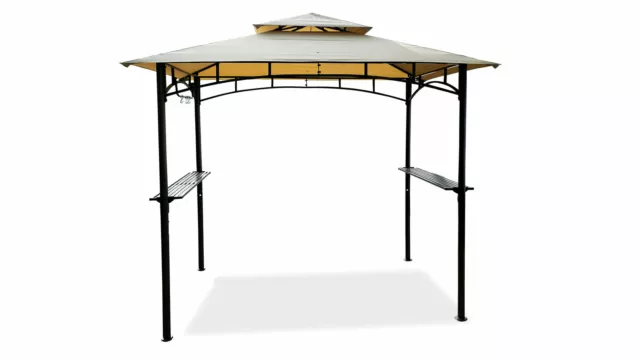 Grillpavillon BBQ 1,5x2,4m inkl.  Flammschutzdach sand NEU & OVP