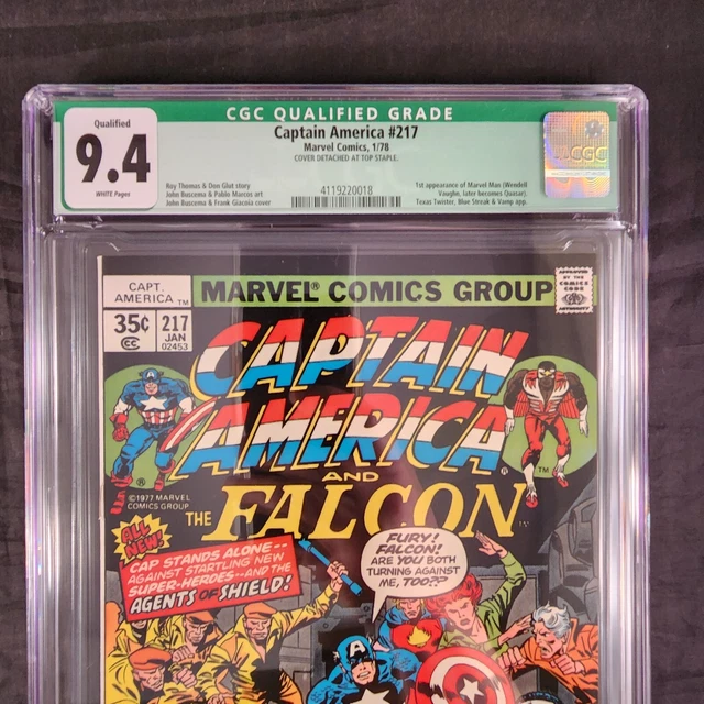 Captain America 217 Marvel Comics CGC Graded 9.4 Qualified 1st Quasar 3