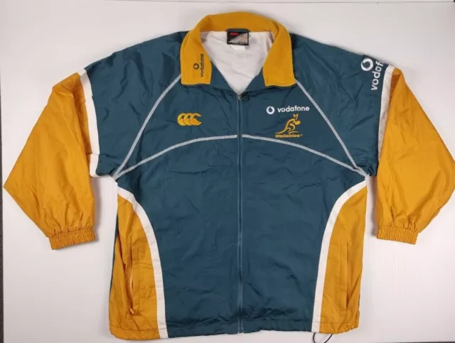 Vintage  Wallabies 2003 Canterbury Rugby Jacket CCC Size XL Vodaphone Player