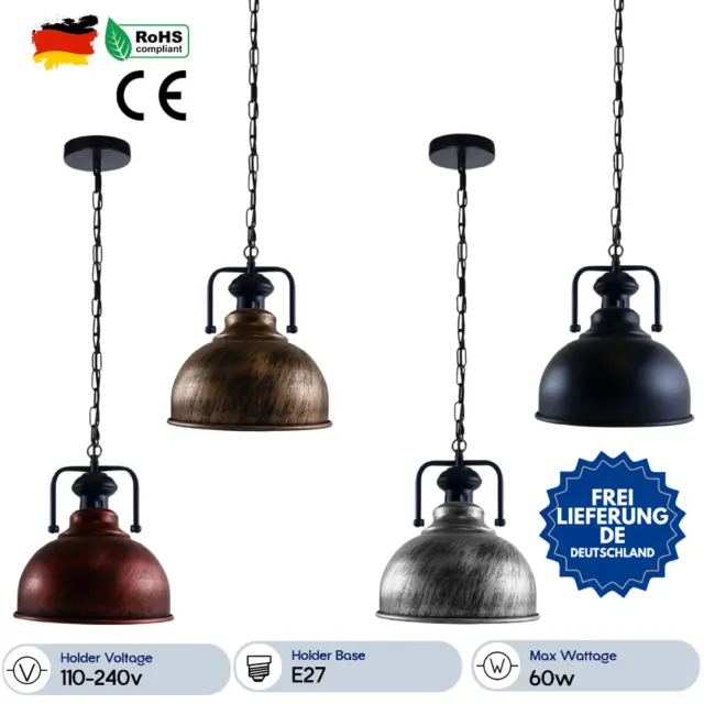 Retro Deckenlampe Vintage-Leuchte Pendelleuchte Hängelampe Industrie Design E27