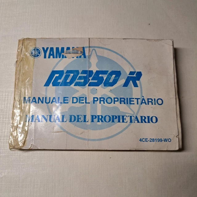 YAMAHA RD 350 R 1991 manuale uso manutenzione originale MOTO owner's manual