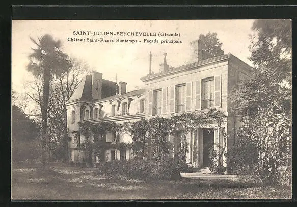 CPA Saint-Julien-Beychevelle, Chateau Saint-Pierre-Bontemps-Facade principale
