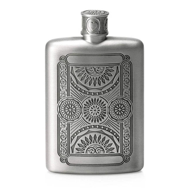 Vin Bouquet Fia 484 Flasque Doublée Cuir Avec Entonnoir - 8oz Nerthus