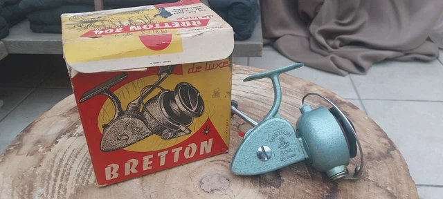 MOULINET DE PÊCHE ancien "BRETTON 804 DE LUXE" 1er modèle EUR 9,50