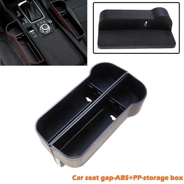 2x Auto Car Seat Gap Catcher Storage PU Box Organizer Cup Crevice Pocket Black '