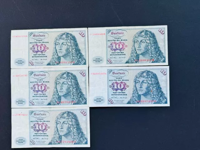 10 Deutsche Mark / 5 Stück  / Germany /1970 /Pick 31a