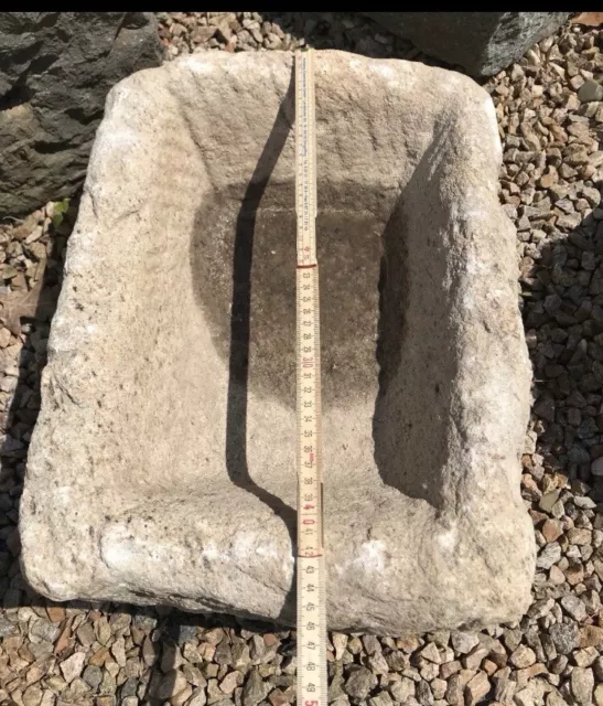 NATURSTEIN KALKSTEINTROG STEINTROG GartenSteinbrunnen Wassertrog