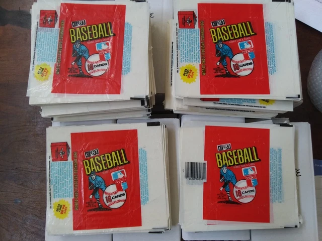 (1250) 1981 Donruss Basball Empty Wrapper Lot Of 1250 Upc Code And Album Ad