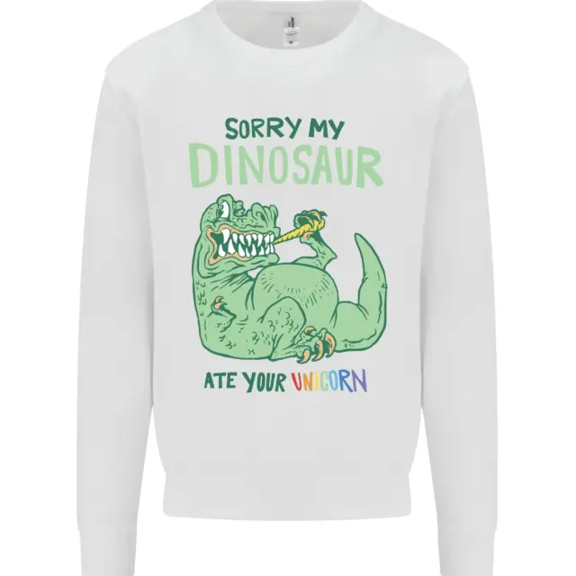 My Dinosaur Ate Your Unicorn T-Rex Funny Kids Sweatshirt Jumper