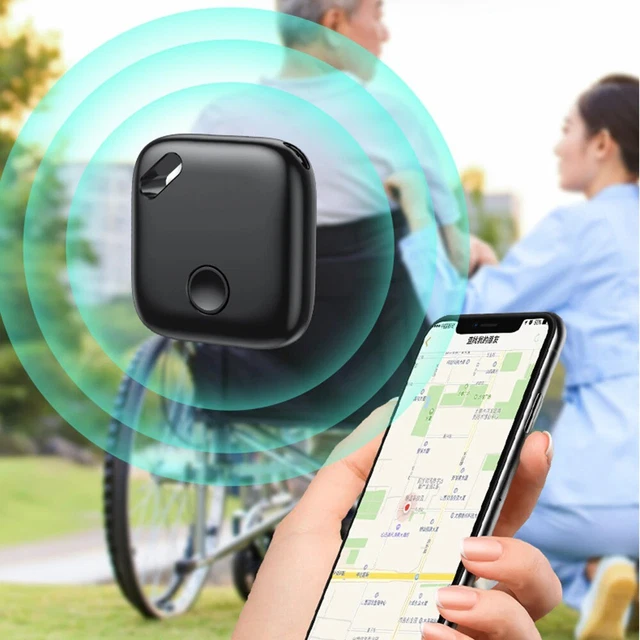 Black Tag Tracker Smart Tracking Device for Apple Find My App IOS System Kids