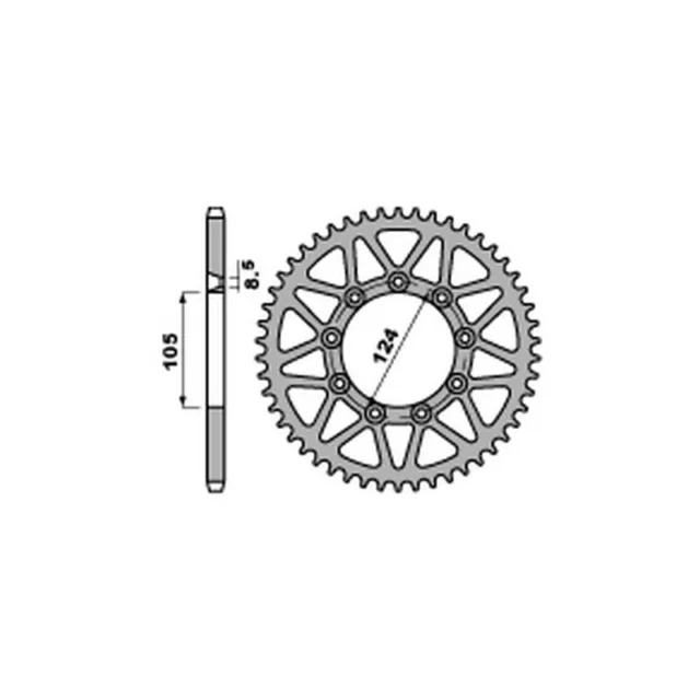 PBR 3505 CORONA TRASMISSIONE ERGAL ARGENTO Z 38 PASSO 520 TM 450 SMR ES Fi 2022