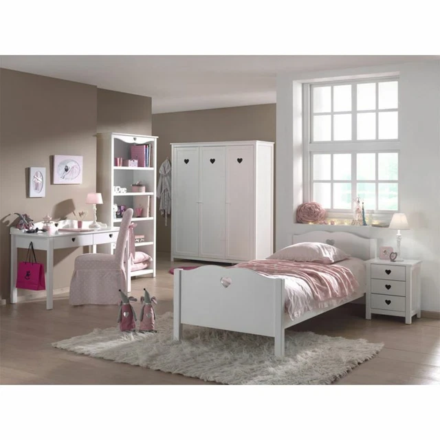 Paris Prix - Chambre Complète Enfant 5p "amori" Blanc