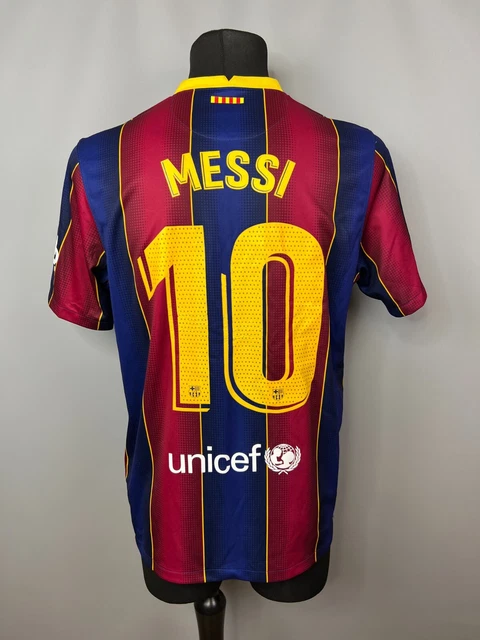 Barcelona 2020 2021 Messi Home Shirt Football Soccer Jersey Nike Size L