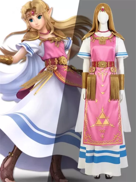 The Legend Of Zelda Halloween Outfits Zelda Cosplay Costume Full Set Party Dress