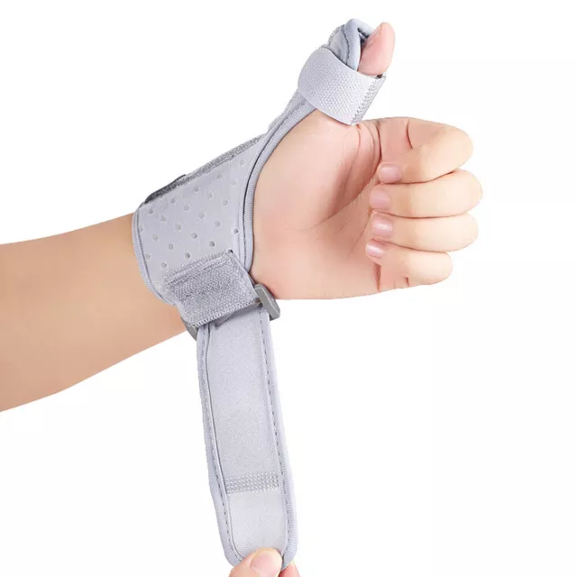 Thumb Splint Stabilizer with Wrist Support Carpal Adjustable Brace (Gray) 3