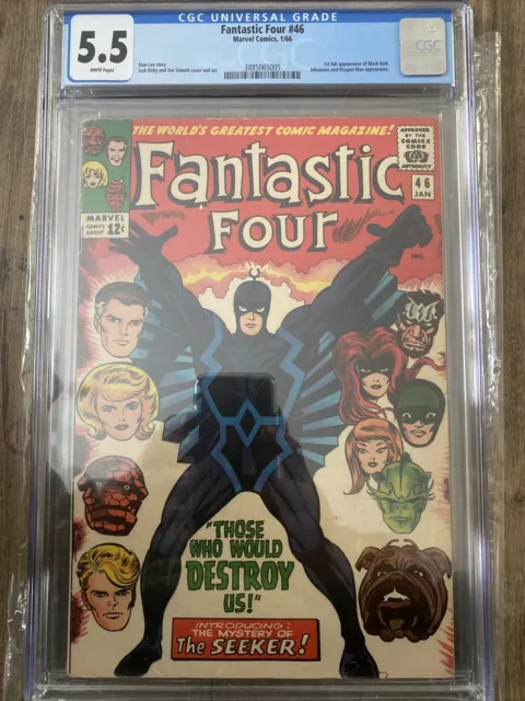 Fantastic Four #46 Cgc 5.5 1St Full Black Bolt Inhumans Jack Kirby