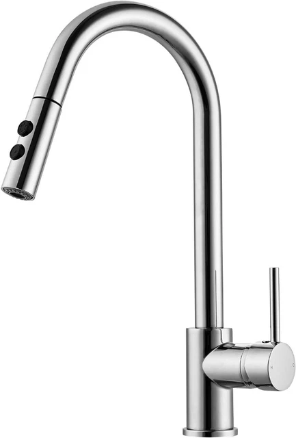 Pull Out Kitchen Sink Mixer Tap High Arc Monobloc Kitchen Tap Pull Down Hapilife