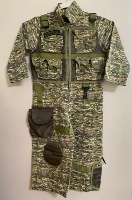 Teetot & Co. Child's Camo Special Forces Military Jumpsuit Costume Outfit Sz 5/6