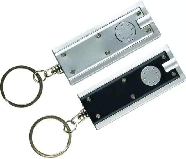 JKG 2 x Small Keyring LED Torches - Visible Up to 2KM - Super Bright Pocket Mini