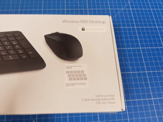 Microsoft Wireless Desktop 900 Kabellos UK Tastatur und Maus Kombo Set 2