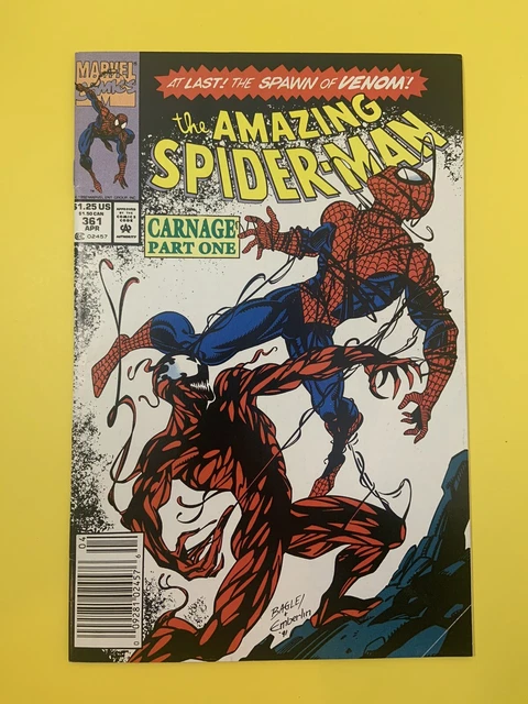 AMAZING SPIDER-MAN #361 NEWSSTAND 1st PRINT. First Appearance Of Carnage