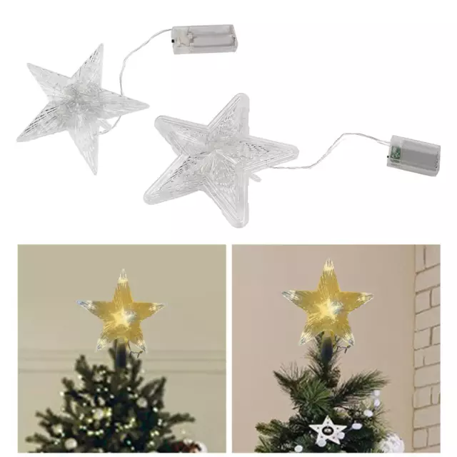 Lighted Christmas Tree Topper Party Decoration Festival Xmas Tree Top Star