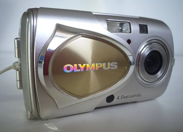 Olympus MJU 400 Digital Camera,  128GB & 16GB Card, Charger, Batt, Case, Manual 