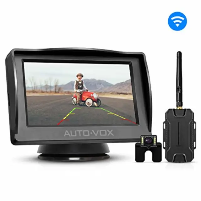 AUTO-VOX M1W Wireless Backup Camera Kit for Car, Waterproof Super