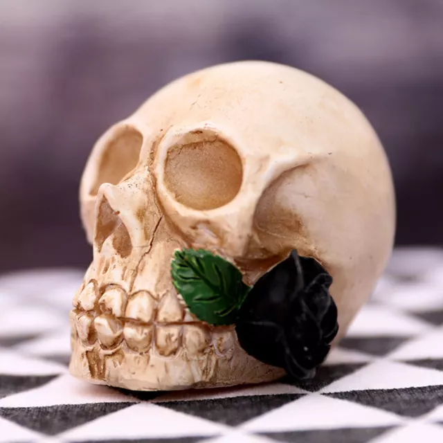 fr Halloween LED Lights Skull Ghost Resin Haunted Home Bar Horror Props (Mouth)