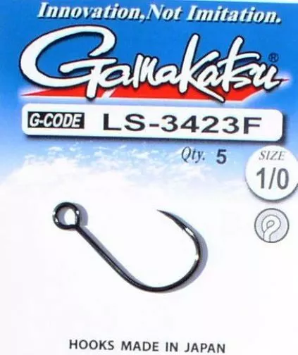 Gamakatsu Haken LS-3423F, Single Hook für Wobbler, Bottom-Jigging, Cheburashka