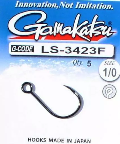 GAMAKATSU HAKEN LS-3423F, Single Hook für Wobbler, Bottom-Jigging