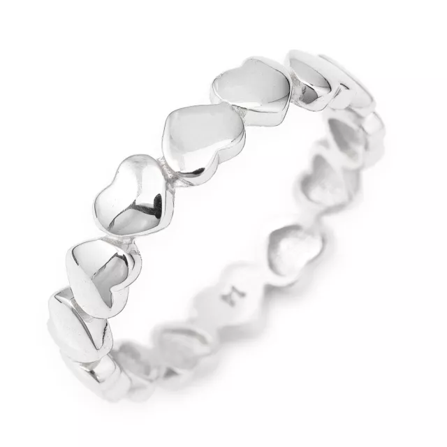 Anneau Amen Femme RHH-16 Argent 925 avec Zircons Collection Cœur